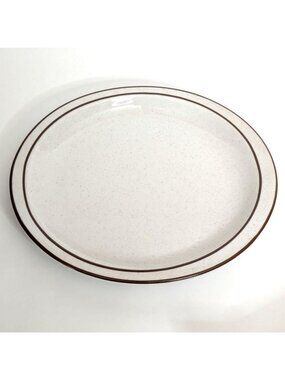 Syracuse China 12" Oval Dinner Plate Brown Speckled Mesa Grande Stoneware USA